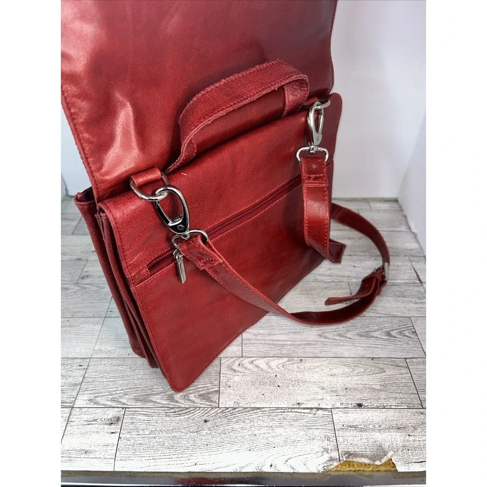Wilson's Leather Structured Wine Red Executive Tote Bag | Genuine Leather Should